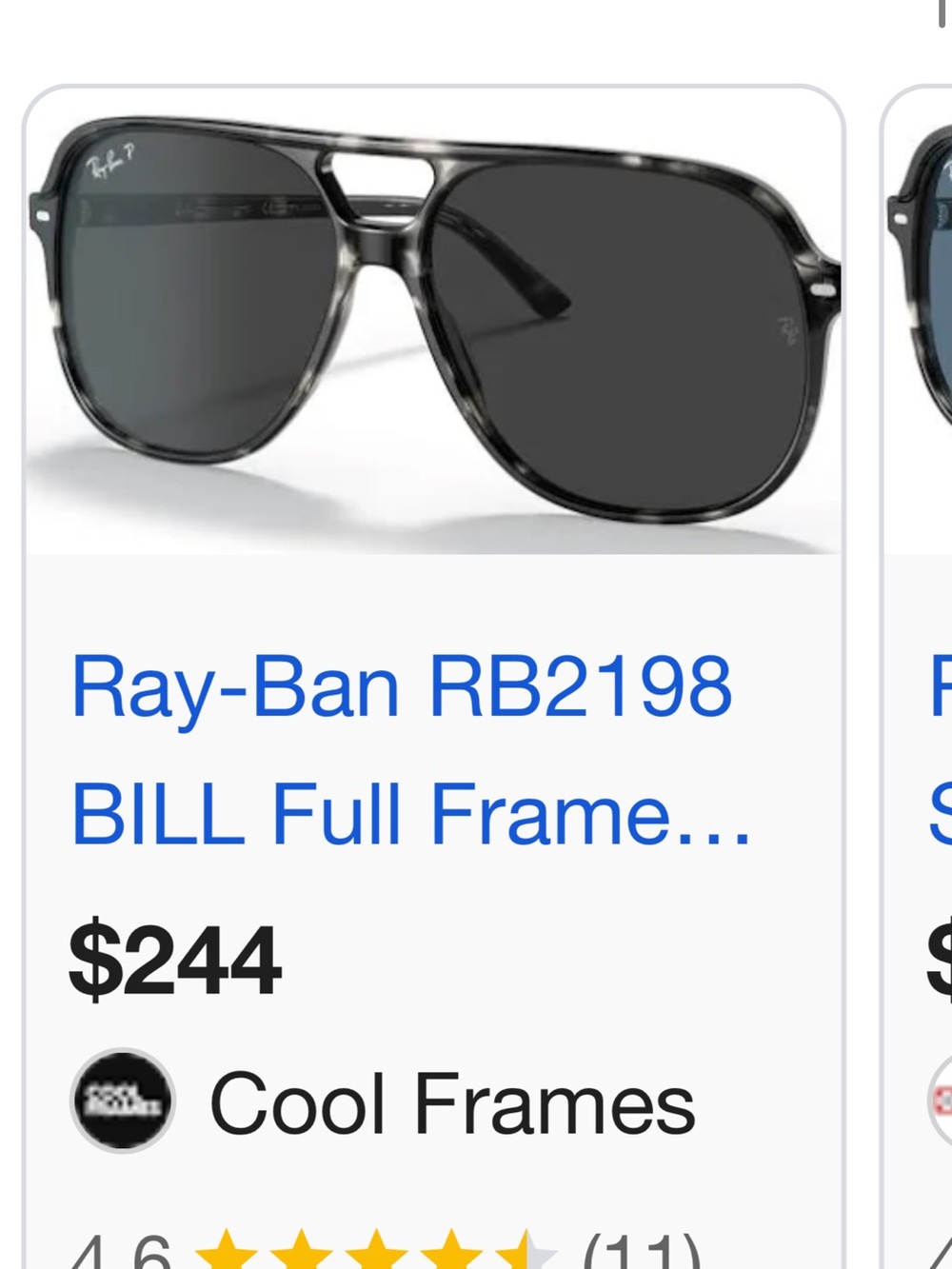 Ray-Ban Aviator Sunglasses in Black and Gray Tortoise. Not on website anymore. - Picture 4 of 4